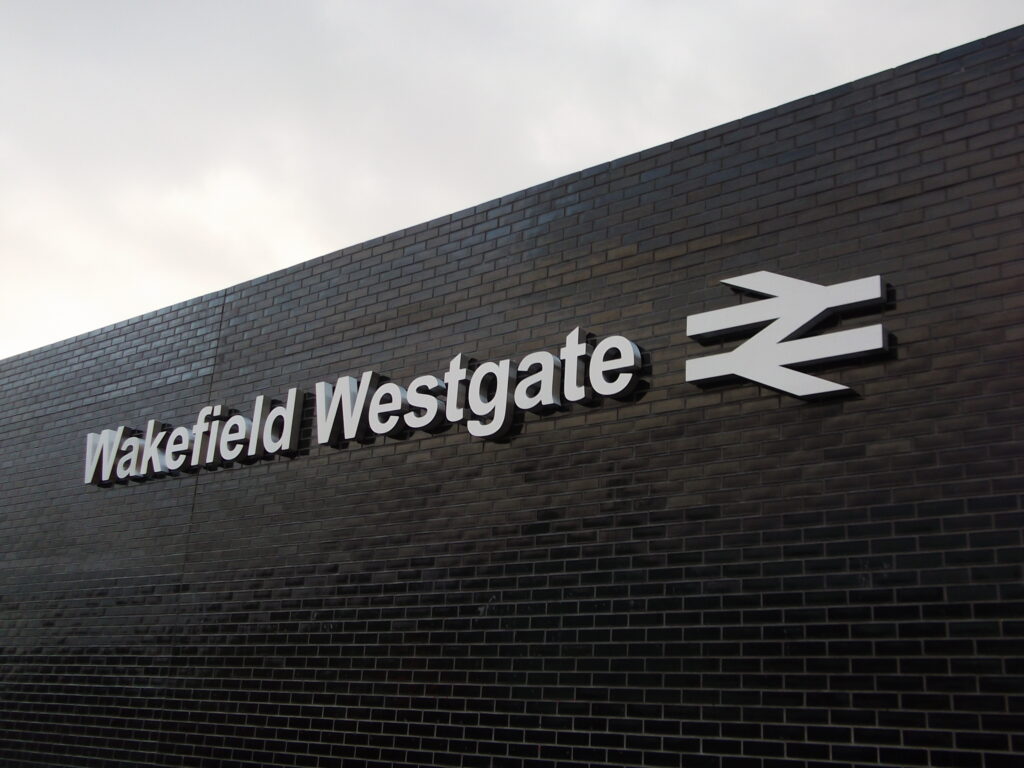 Outdoor Signage in Wakefield for Wakefield Westgate Train Station, 2013