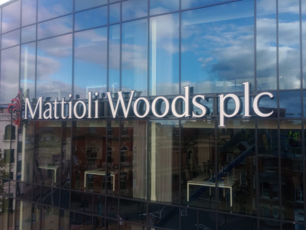 Signage in Leicester | Mattioli Woods, 2025