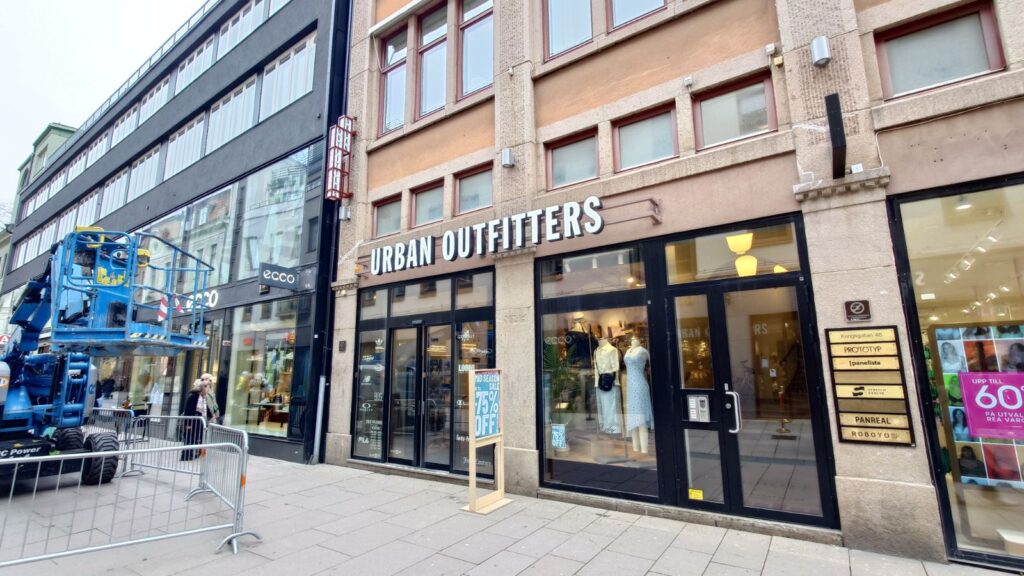 Projection Sign and Illuminated Sign in Gothenburg for Urban Outfitters, 2024