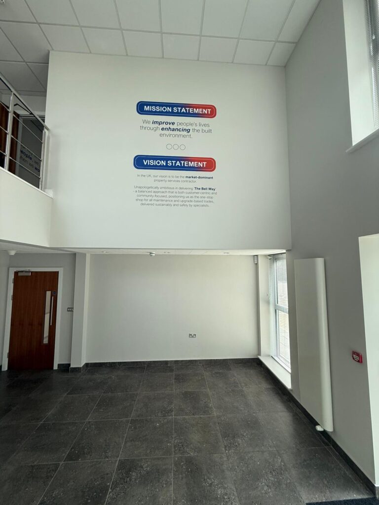Bell Tyne & Wear Signage & Interior Branding Project 2025 | Northampton Signs