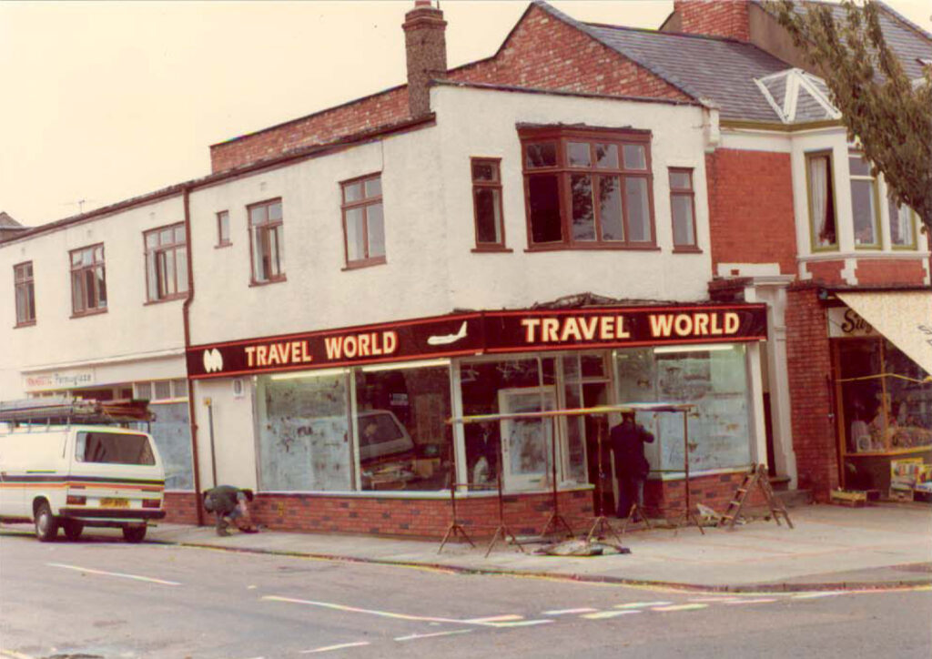 Outdoor Signage in Northampton for Travel World, 1980