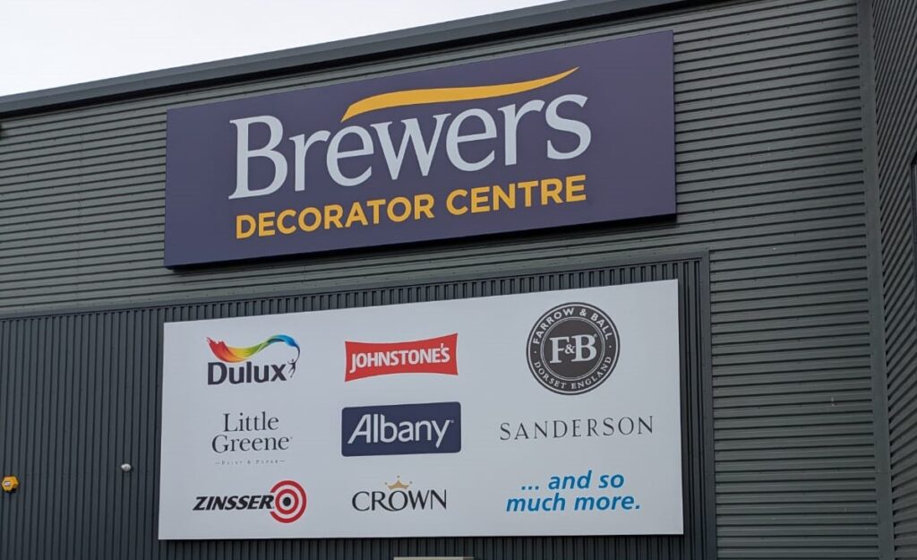 Signage in Swindon for Brewers Decorator Centre, 2025