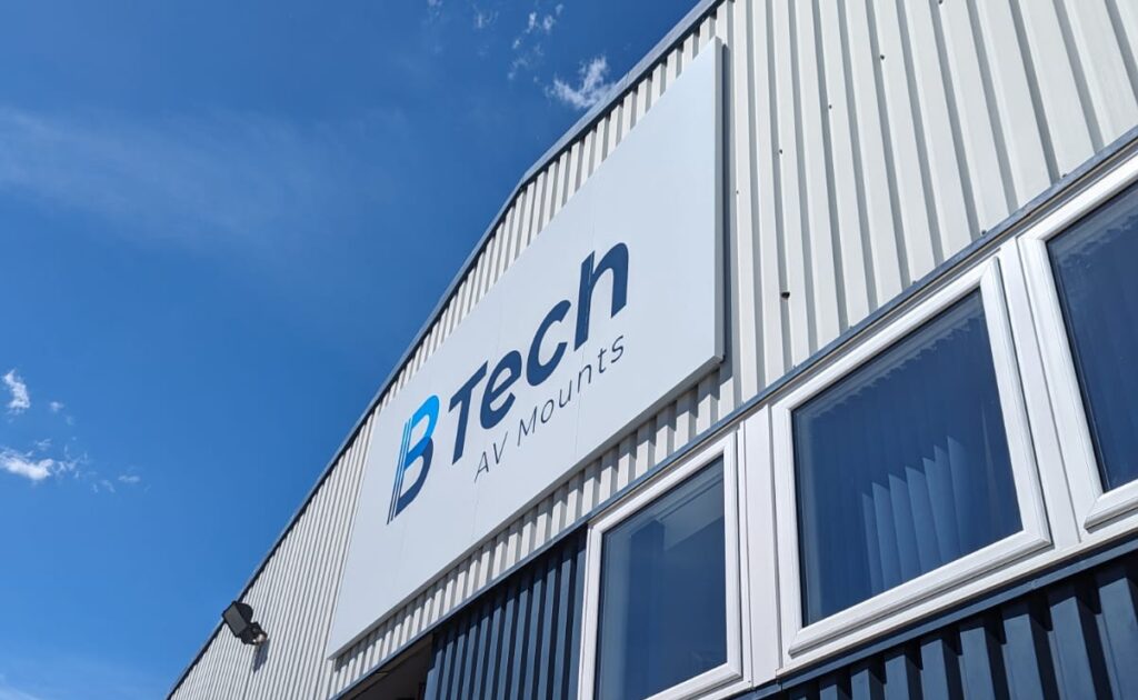 Signage in Daventry for B Tech AV Mounts, 2024