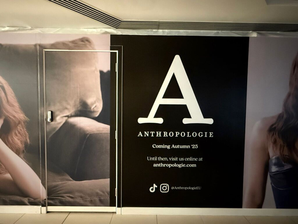 Hoarding Graphics in Glasgow | Anthropologie, 2025