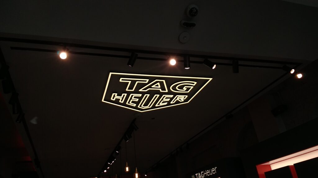 Neon Sign in London for TAG Heuer, 2018