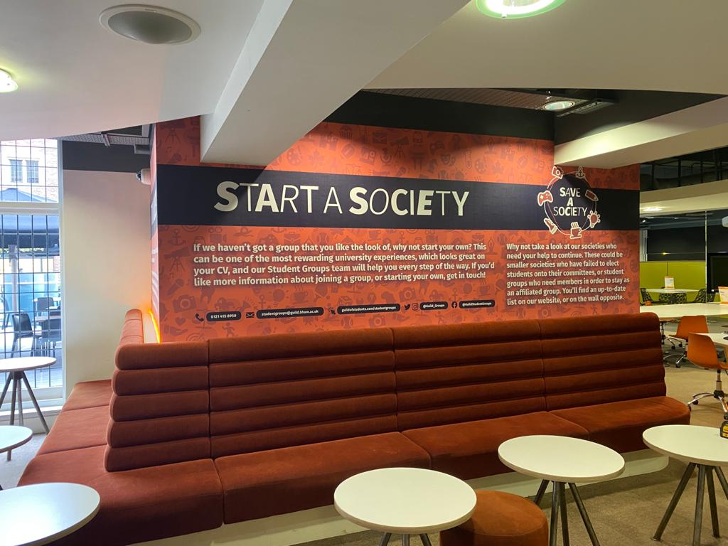 Wall Paper in Birmingham for the University of Birmingham, 2021