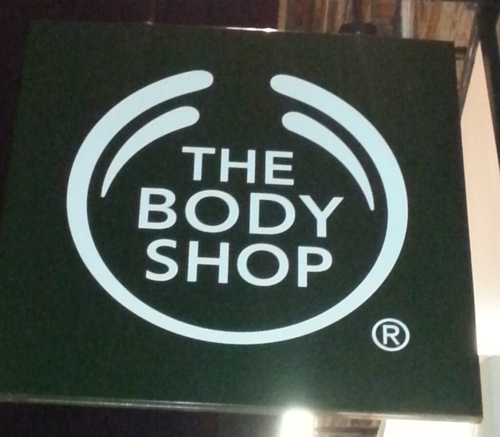 Signage in Windsor for The Body Shop, 2014