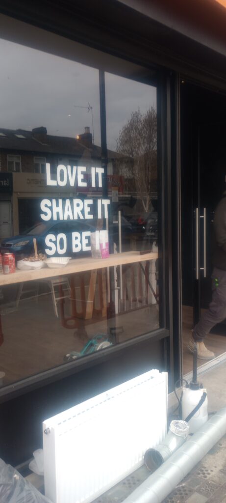 signage in shepherd's bush