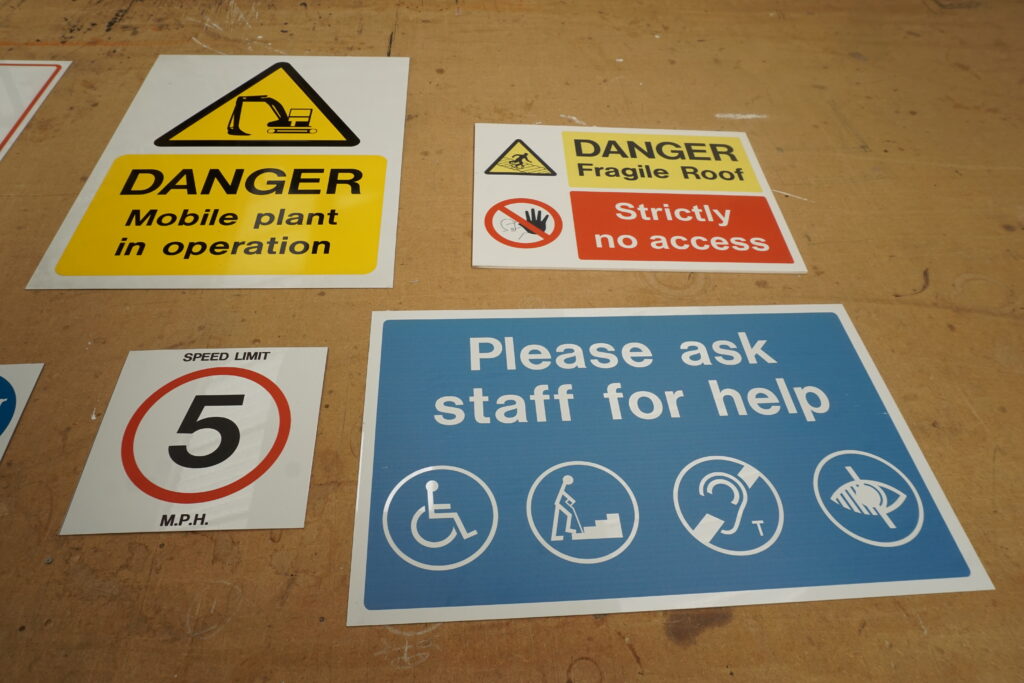 health and safety signage