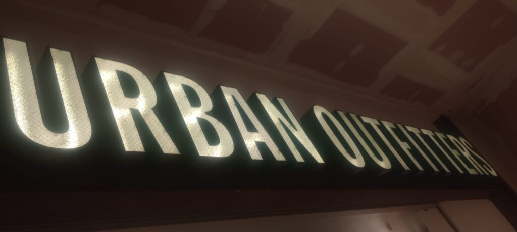 Urban Outfitters Essex Signage Project | 2026