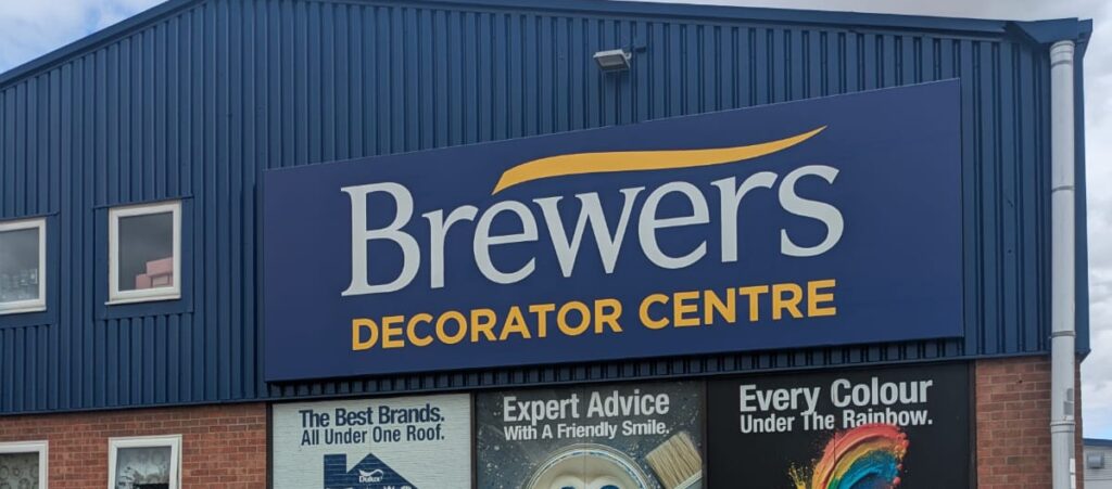 Signage in Sudbury for Brewers Decorator Centre | 2026